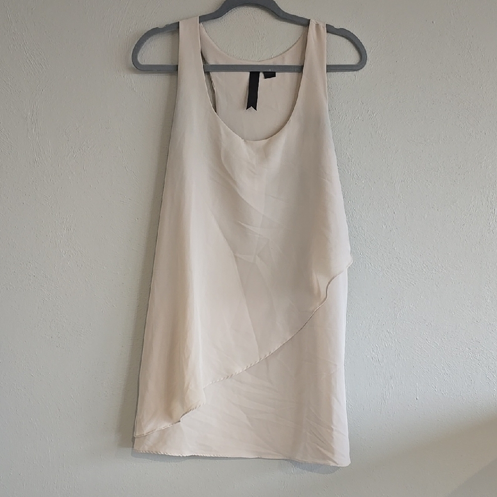 Elegant Cream Sleeveless Dress
